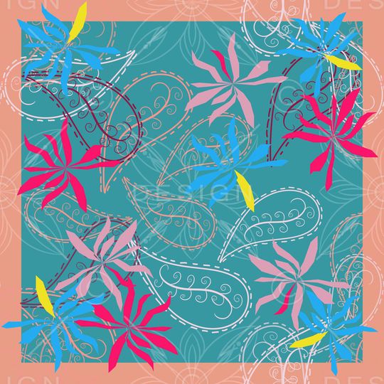 丝巾围巾秀场印花华亿平台图片