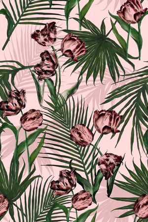 郁金香印花华亿平台图片