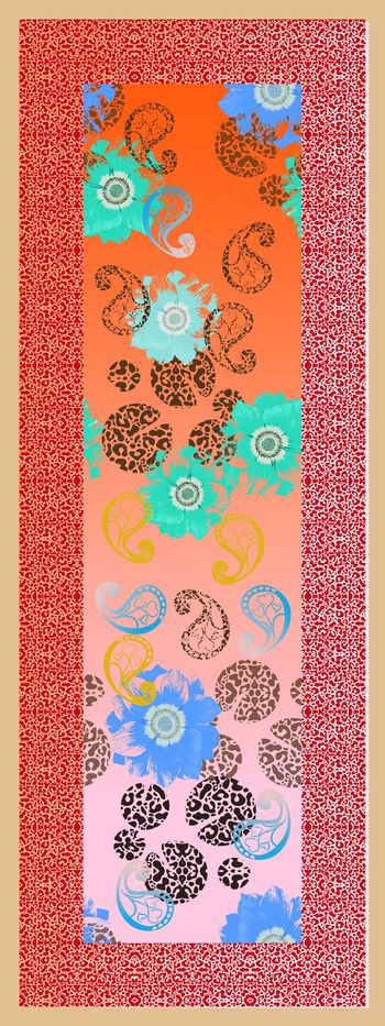 773190-170114民族风主题丝巾(佩斯利