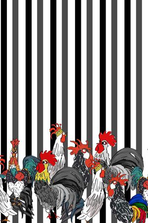 公鸡印花华亿平台图片