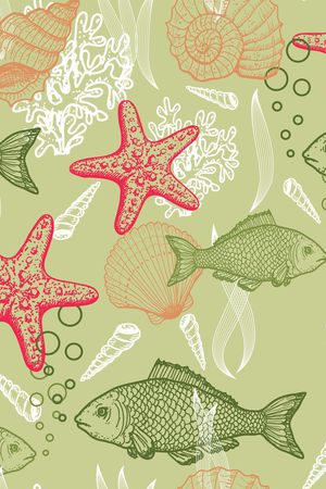 海洋生物印花华亿平台图片