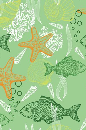 海洋生物印花华亿平台图片