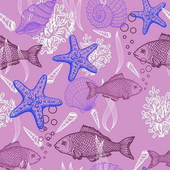 海洋生物印花华亿平台图片