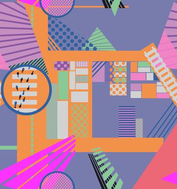 几何形印花华亿平台图片