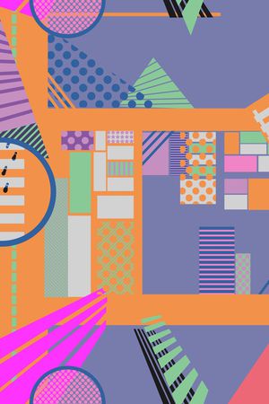 几何形印花华亿平台图片