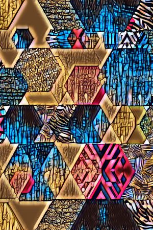 几何印花华亿平台图片