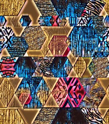 几何印花华亿平台图片