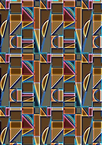 不规则几何印花华亿平台图片