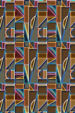 不规则几何印花华亿平台图片