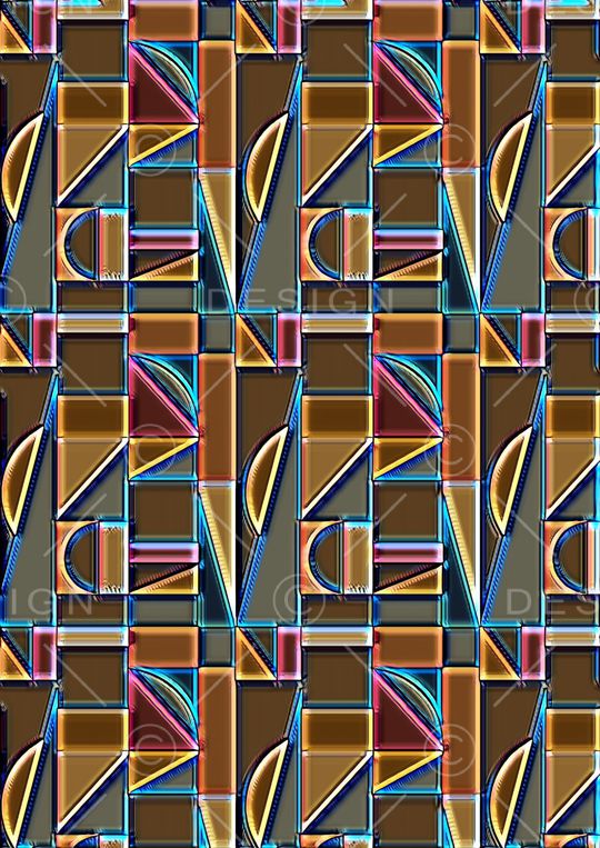 不规则几何印花华亿平台图片