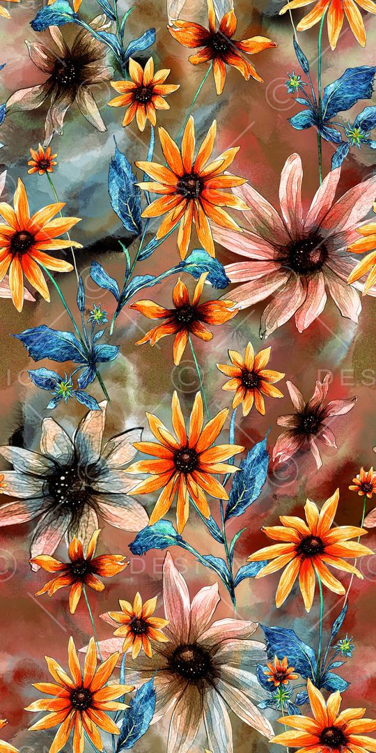 花卉印花华亿平台图片