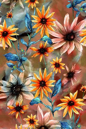 花卉印花华亿平台图片