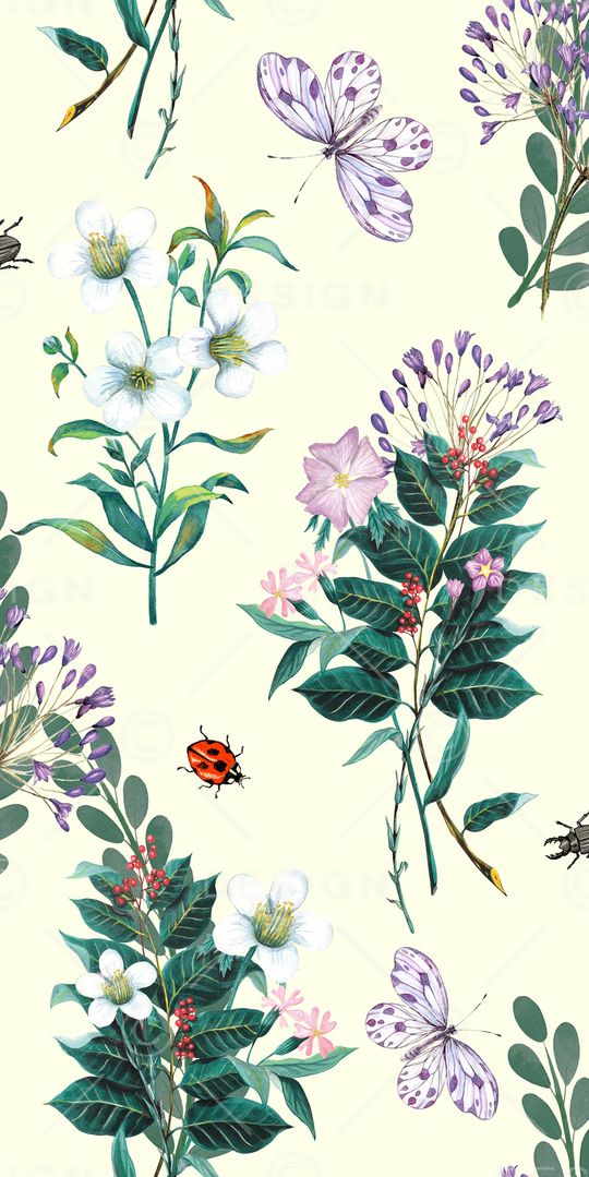 手绘花卉印花华亿平台图片