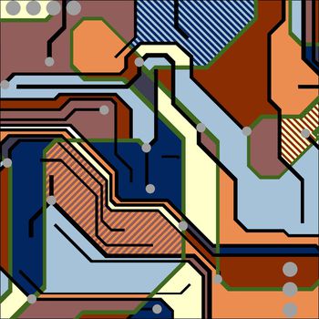 不规则几何印花华亿平台图片