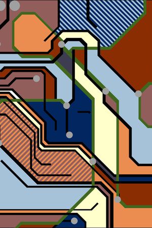 不规则几何印花华亿平台图片