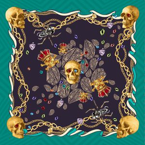 链条、骷髅、宝石印花华亿平台图片