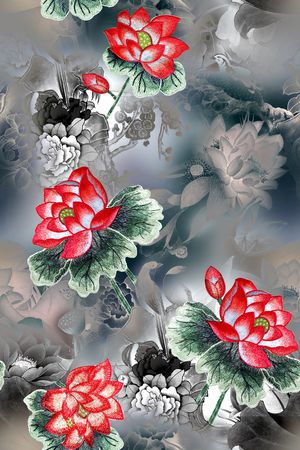 中国风印花华亿平台图片