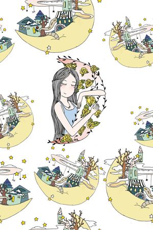 画家手绘印花华亿平台图片