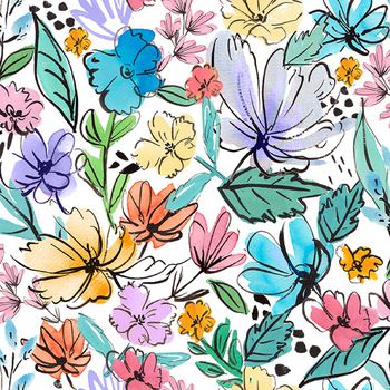 小清新童装花卉印花华亿平台图片