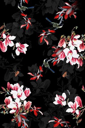 花卉印花华亿平台图片