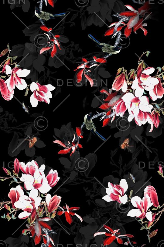 花卉印花华亿平台图片