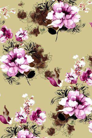 花卉印花华亿平台图片