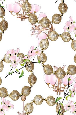 白底乱花印花华亿平台图片