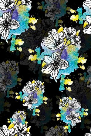 三色堇印花华亿平台图片