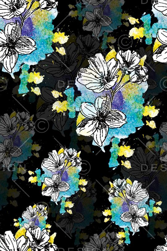 三色堇印花华亿平台图片