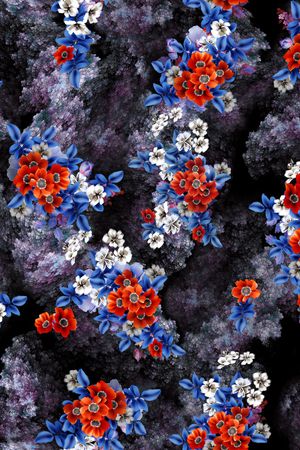 珊瑚印花华亿平台图片