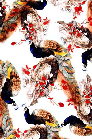 手绘印花华亿平台图片