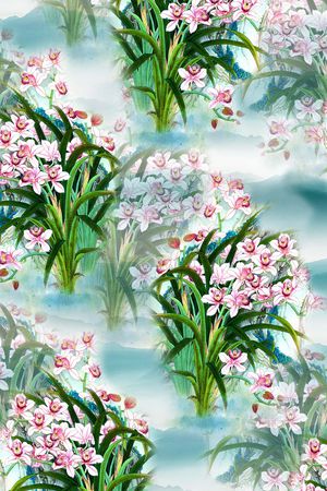 花卉印花华亿平台图片