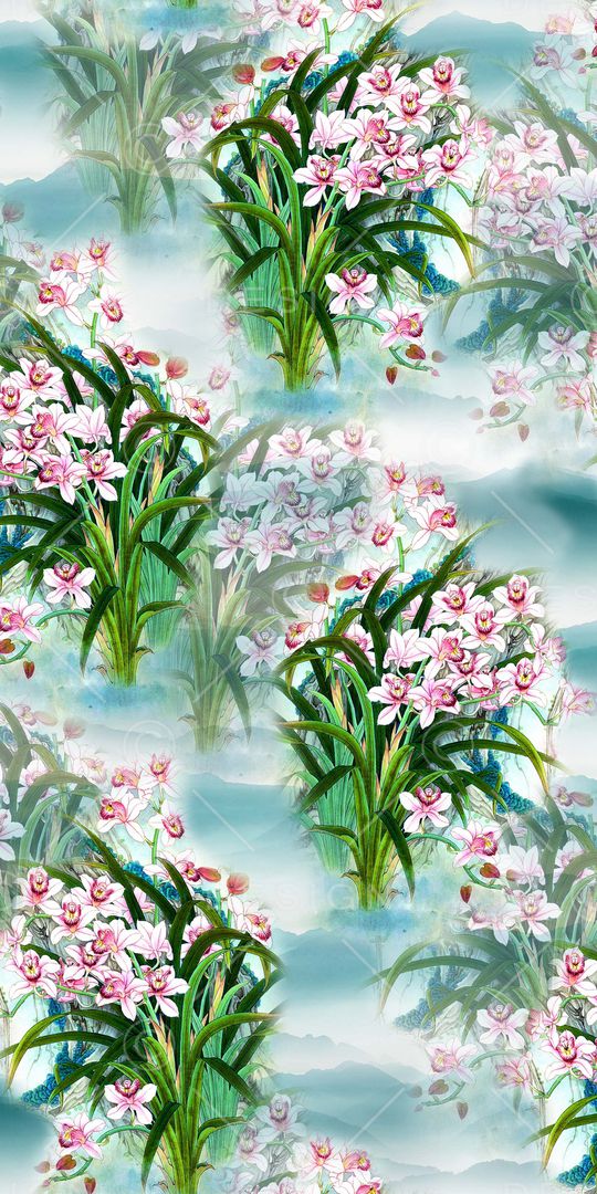 花卉印花华亿平台图片