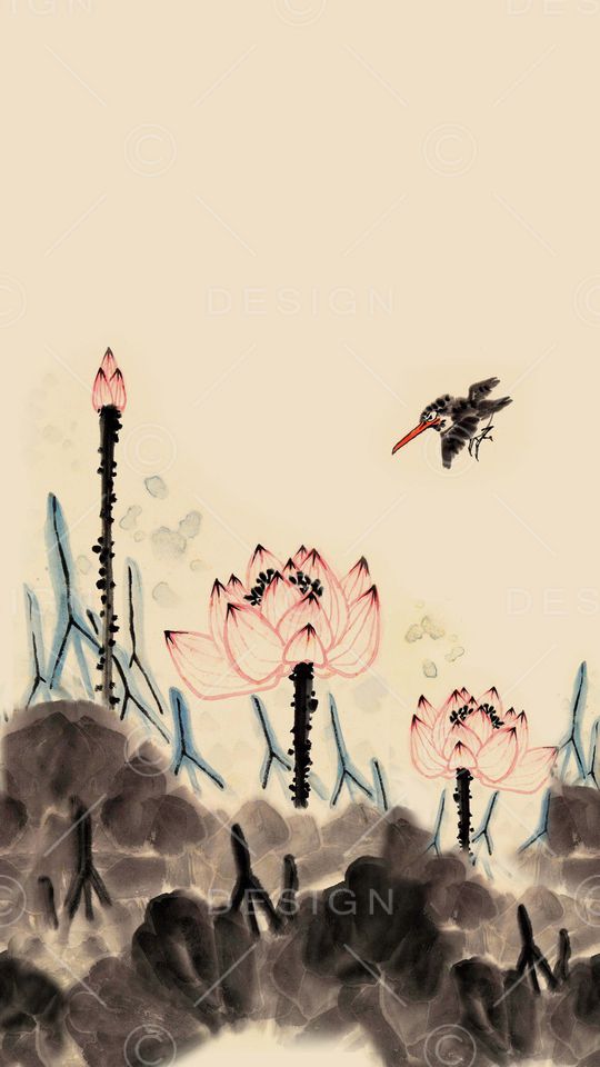 水墨印花华亿平台图片