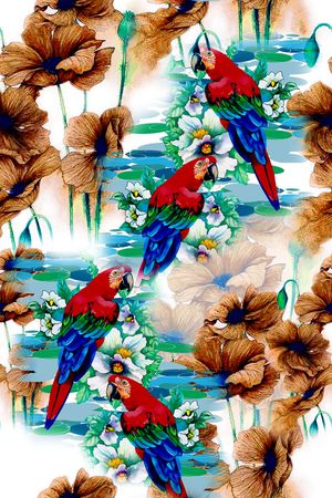 花卉印花华亿平台图片