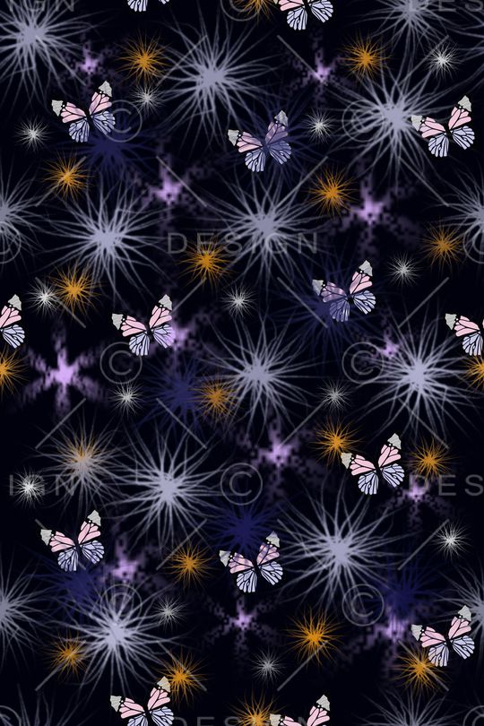 蝴蝶印花华亿平台图片