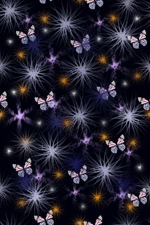 蝴蝶印花华亿平台图片