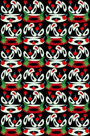 抽象圆中圆印花华亿平台图片