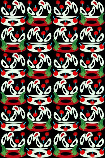 抽象圆中圆印花华亿平台图片