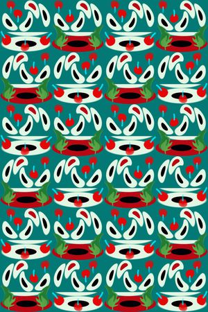 抽象圆中圆印花华亿平台图片