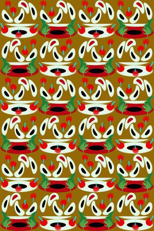 抽象圆中圆印花华亿平台图片