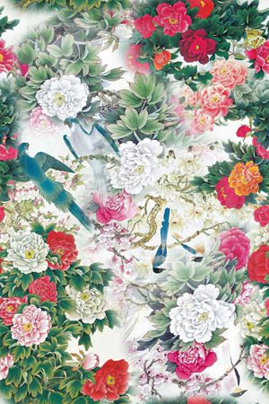 花卉印花华亿平台图片