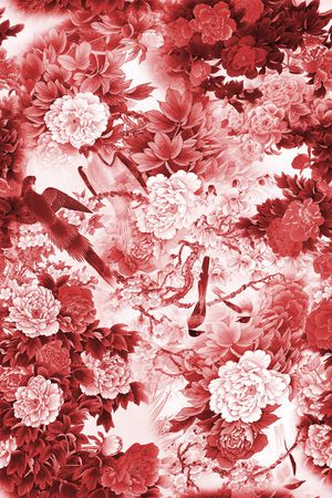 花卉印花华亿平台图片