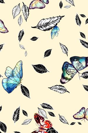 树叶印花华亿平台图片