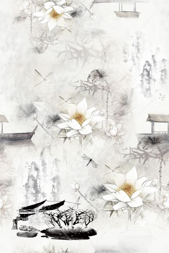 工笔印花华亿平台图片