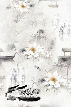 工笔印花华亿平台图片