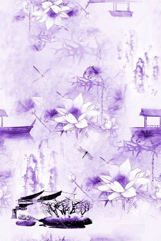 工笔印花华亿平台图片