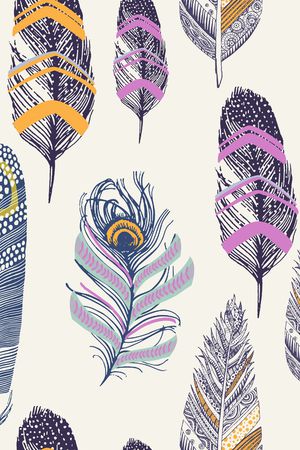 羽毛印花华亿平台图片