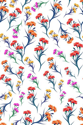 777367-手绘康乃馨花卉植物