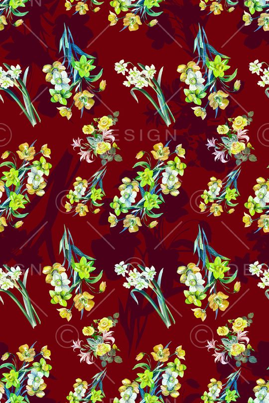 花卉印花华亿平台图片